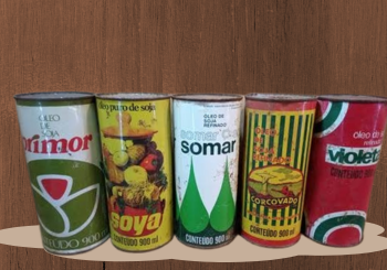 Latas de óleo antigas