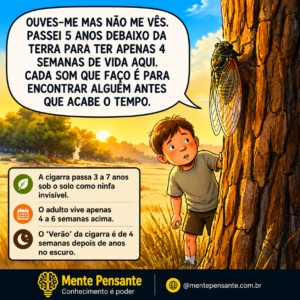 Ciclo da cigarra: o incrível ciclo de vida do inseto que passa anos no subsolo