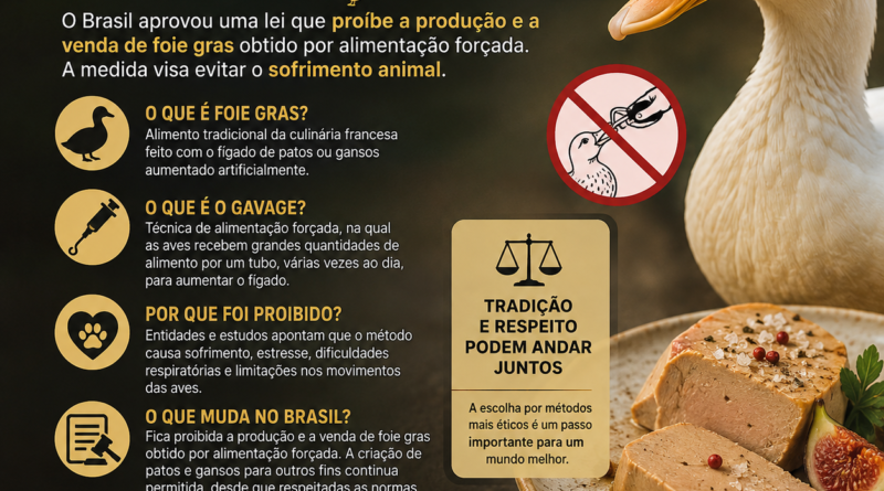 Brasil proíbe foie gras produzido com alimentação forçada